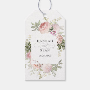 Étiquettes-cadeau Rose d'été Jardin rose Floral Mariage