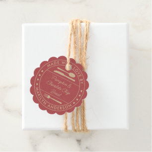 Étiquettes Cadeau Rose Fabriqué Avec Amour Alimentation Cadeau