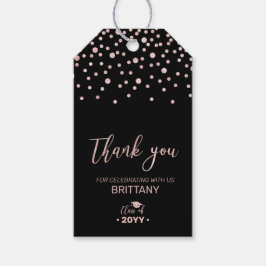 Étiquettes-cadeau Rose Gold Modern Graduation Party Favoriser balise
