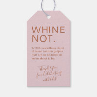 Rose Gold Rose Anniversaire Funny Custom Wine Favo