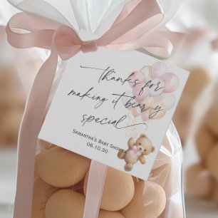 Étiquettes Cadeau Rose mignonne Nous pouvons attendre tôt moderne fi