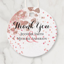 Étiquettes Cadeau Rose moderne Gold tendance Mariage budget