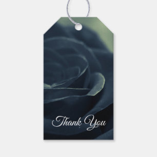 Étiquettes-cadeau Rose noir foncé gothique Merci photo