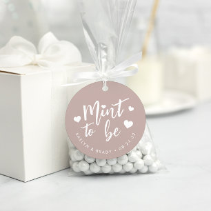 Étiquettes Cadeau Rose Taupe   Mint to Be Personalized Wedding