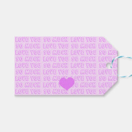Étiquettes-cadeau Rose - Violet Saint-Valentin