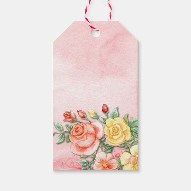 Étiquettes-cadeau Roses (Devant)