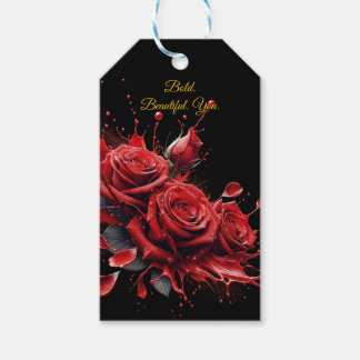 Étiquettes-cadeau Roses en fleur - Anniversaire élégant