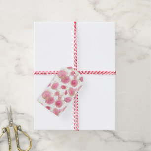 Étiquettes-cadeau Roses roses
