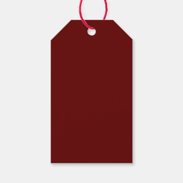 Étiquettes-cadeau Rouge de Noël, rouge solide, rouge profond, rouge  (Devant)