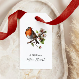 Étiquettes-cadeau Rouge-gorge de Toutes Occasions A Cadeau De Person