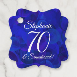Étiquettes Cadeau Royal Blue 70 et fête d'anniversaire sensationnell