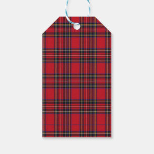 Étiquettes-cadeau Royal Stewart Tartan Red Plaid