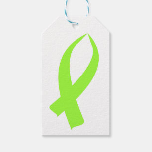 Étiquettes-cadeau Ruban de sensibilisation (vert citron)