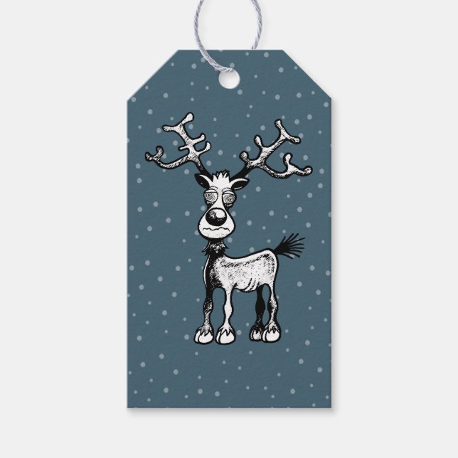 Étiquettes-cadeau Rudolph Reindeer (Devant)