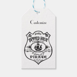 Étiquettes-cadeau Rum épicé Pirate Boisson Thunder_Cove