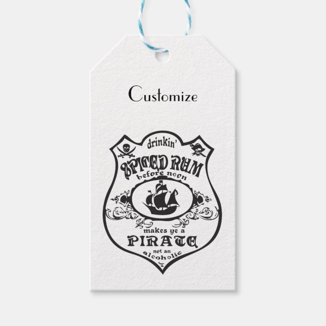Étiquettes-cadeau Rum épicé Pirate Boisson Thunder_Cove (Devant)