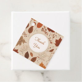 Étiquettes Cadeau Russe Beige Brown Érable Feuille Mariage d'automne