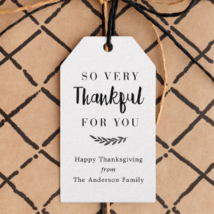 Étiquettes-cadeau Russe moderne Thanksgiving Holiday