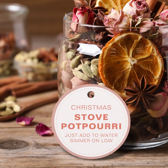 Étiquettes Cadeau Rustic Christmas Stove Potpourri (Rustic Christmas Stove Potpourri Favor Tags)