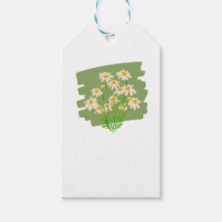 Étiquettes-cadeau Rustic Floral Design on Green Background
