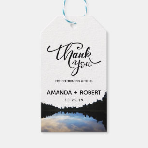 Étiquettes-cadeau ©Rustic Lake Réflexions Lakeside Mariage Faveur