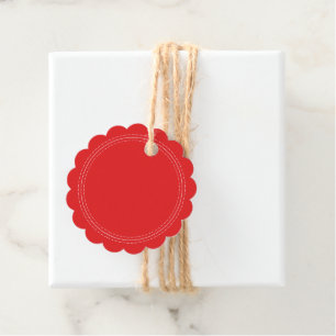 Étiquettes Cadeau Rustique fait maison simple rouge brillant Écrire