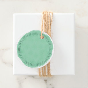 Étiquettes Cadeau Rustique maison Aquarelle Verte Laver Écrire sur
