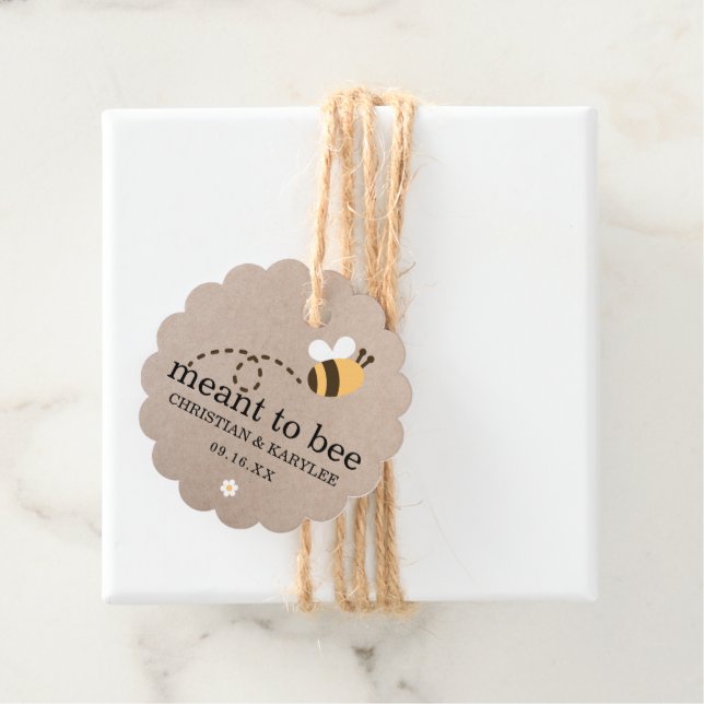 Étiquettes Cadeau Rustique Signifie Être Mariage Merci (En situation)