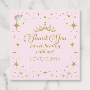 Étiquettes Cadeau Sa Royal Fiveness Gold Princess 5e anniversaire