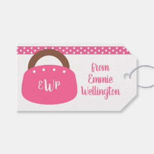 Étiquettes-cadeau Sac Bermudes Monogrammé Tags Cadeaux Personnalisés