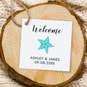 Étiquettes Cadeau Sac de bienvenue Mariage de plage Tags cadeaux, Tu