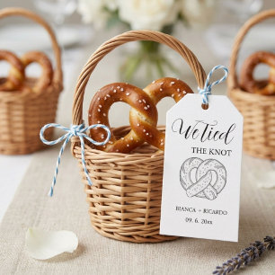 Étiquettes-cadeau Sacrement Moderne nous avons noué le nœud sac de s