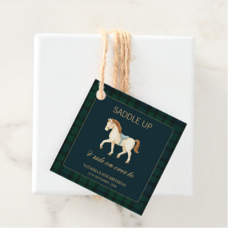 Étiquettes Cadeau Saddle Up Vintage Preppy Horse Birthday 