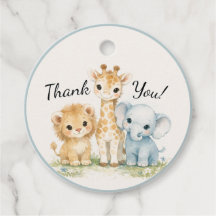 Safari Animals Baby Boy Elephant Lion Giraffe 
