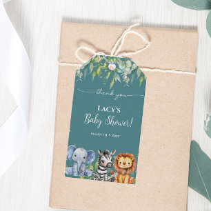 Étiquettes-cadeau Safari Animaux de la Jungle  Baby Shower