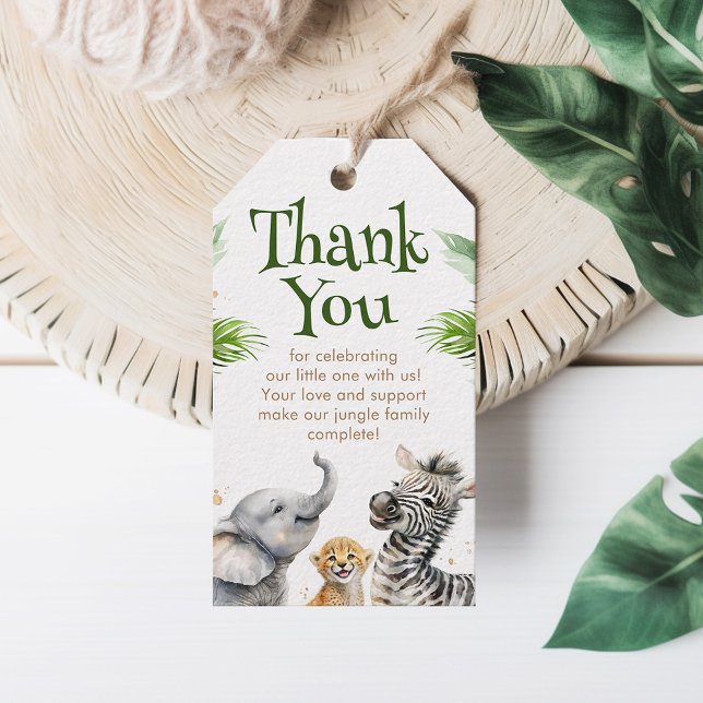 Étiquettes-cadeau Safari Bébés Animaux Mignons Adorables Sauvages Me (Créateur téléchargé)