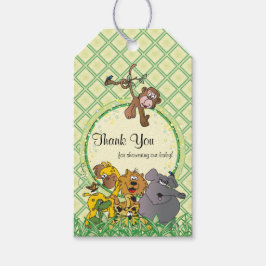 Étiquettes-cadeau Safari Jungle Baby Animaux Baby shower Merci