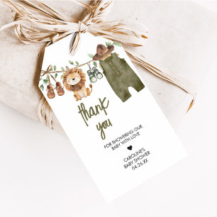 Étiquettes-cadeau Safari Little Wild One Baby Clothes Favoriser Tags