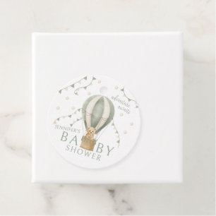 Étiquettes Cadeau Sage Green Adventure Teddy Baby shower Merci
