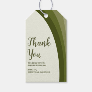 Étiquettes-cadeau Sage Green Boho Rainbow Mariage Merci Favoriser