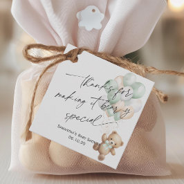 Étiquettes Cadeau Sage Green Nous pouvons attendre avant l'âge Neutr