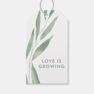 Étiquettes-cadeau Sage Greenery Love is Gros Tags, Wedding Favor