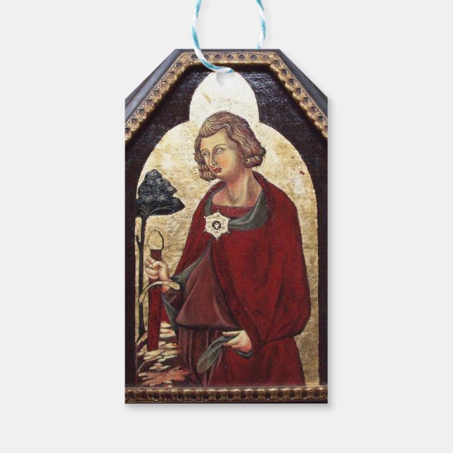 ÉTIQUETTES-CADEAU SAINT GALGANO / LÉGENDE DE L'ÉPÉE DANS LE ROCHER (Dos)