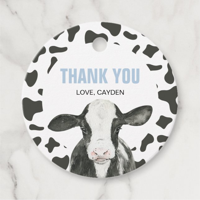Étiquettes Cadeau Saint vache Je suis une vache Imprimer l'anniversa (Devant)