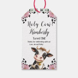 Étiquettes-cadeau Saint-Vache Premier Anniversaire Faveur,