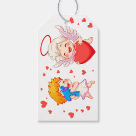 Étiquettes-cadeau Saint-Valentin 2025 : Angels mignons et joyeux 👼