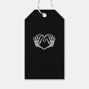 Étiquettes-cadeau Saint Valentin Coeur gothique Avec Squelette Mains