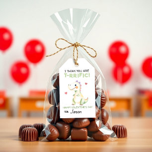 Étiquettes-cadeau Saint-Valentin Dinosaure Mignon “T-Rrific” Classe