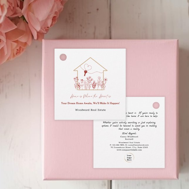 Étiquettes Cadeau Saint Valentin Février Pop By | Chic immobilier (Créateur téléchargé)