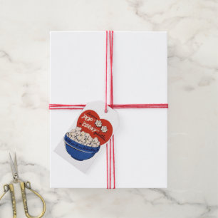 Étiquettes-cadeau Saint-Valentin Rétro, Popcorn Pose une Question Ri